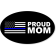 3" x 5" Proud Mom Police Oval Bumper Sticker