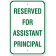 Reserved for Assistant Principal 18" x 12" Aluminum Sign