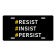 # Resist Front License Plate