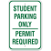 Student Parking Only 18" x 12" Permit Required Sign