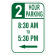 Left Arrow 18" x 12" Timed Parking Sign