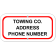 Tow Company Information 6" x 12" Aluminum Sign