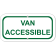 Van Accessible Add-On 6" x 12" Green Aluminum Sign