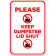 Vertical Keep Dumpster Lid Shut Sign