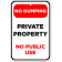 Vertical No Public Dumping Sign