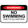 Warning No Swimming Due to Alligators 12" x 18" Aluminum Sign