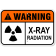 Warning X-Ray Radiation 12" x 18" Aluminum Sign