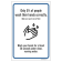 Wash for 20 Seconds Hand Washing 6" x 4" Full Color Sign 