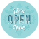 We're Open Again 8" Blue Business Reopening Window Decal