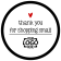 Thank You for Shopping Small 6" Business Reopening Window Decal