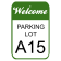 Welcome Parking Lot Letter 18" x 12" Aluminum Sign