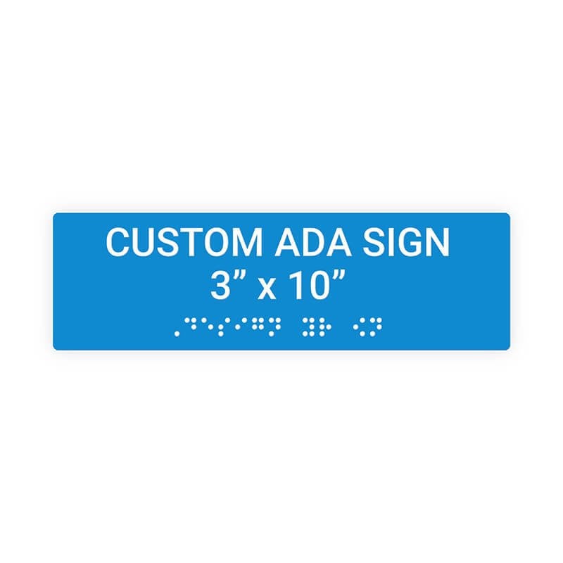 ADA Sign Horizontal 3 in x 10 in