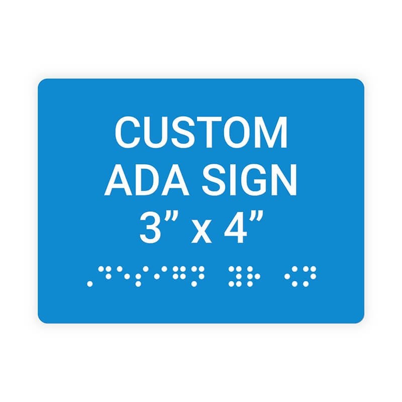 ADA Sign Horizontal 3 in x 4 in