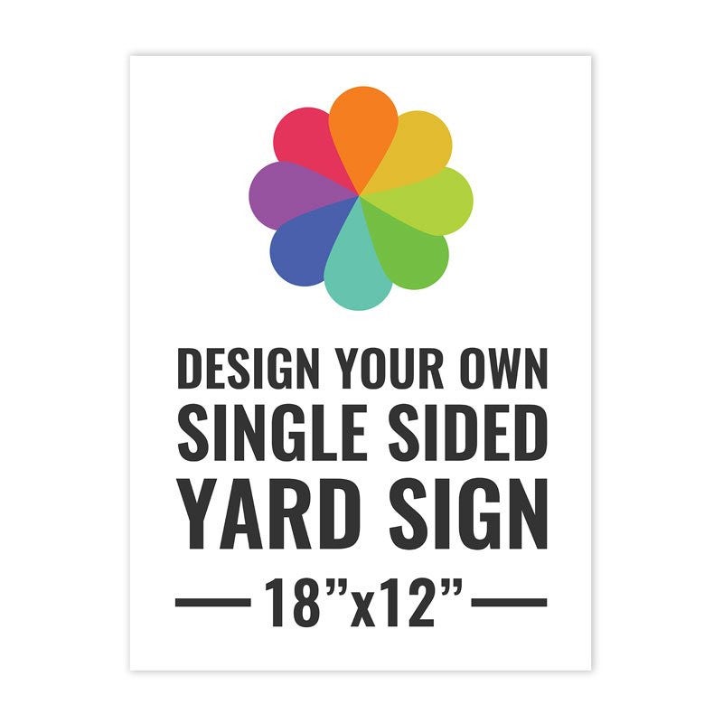 Vertical Single Sided Yard Signs 