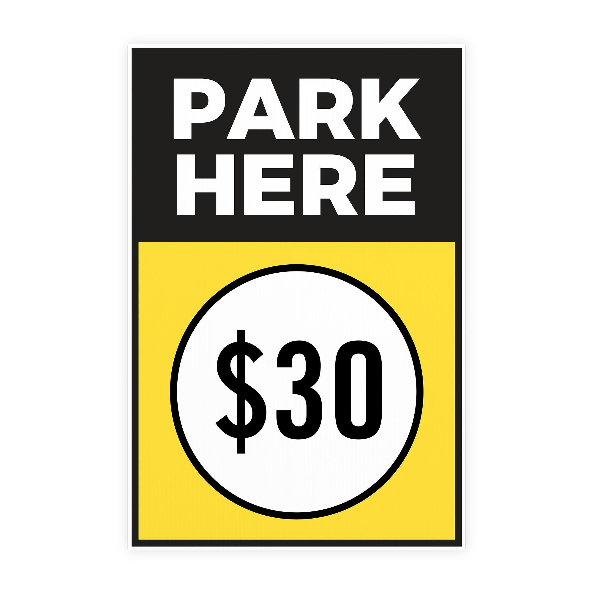Park Here Sandwich Board Sign with Custom Number