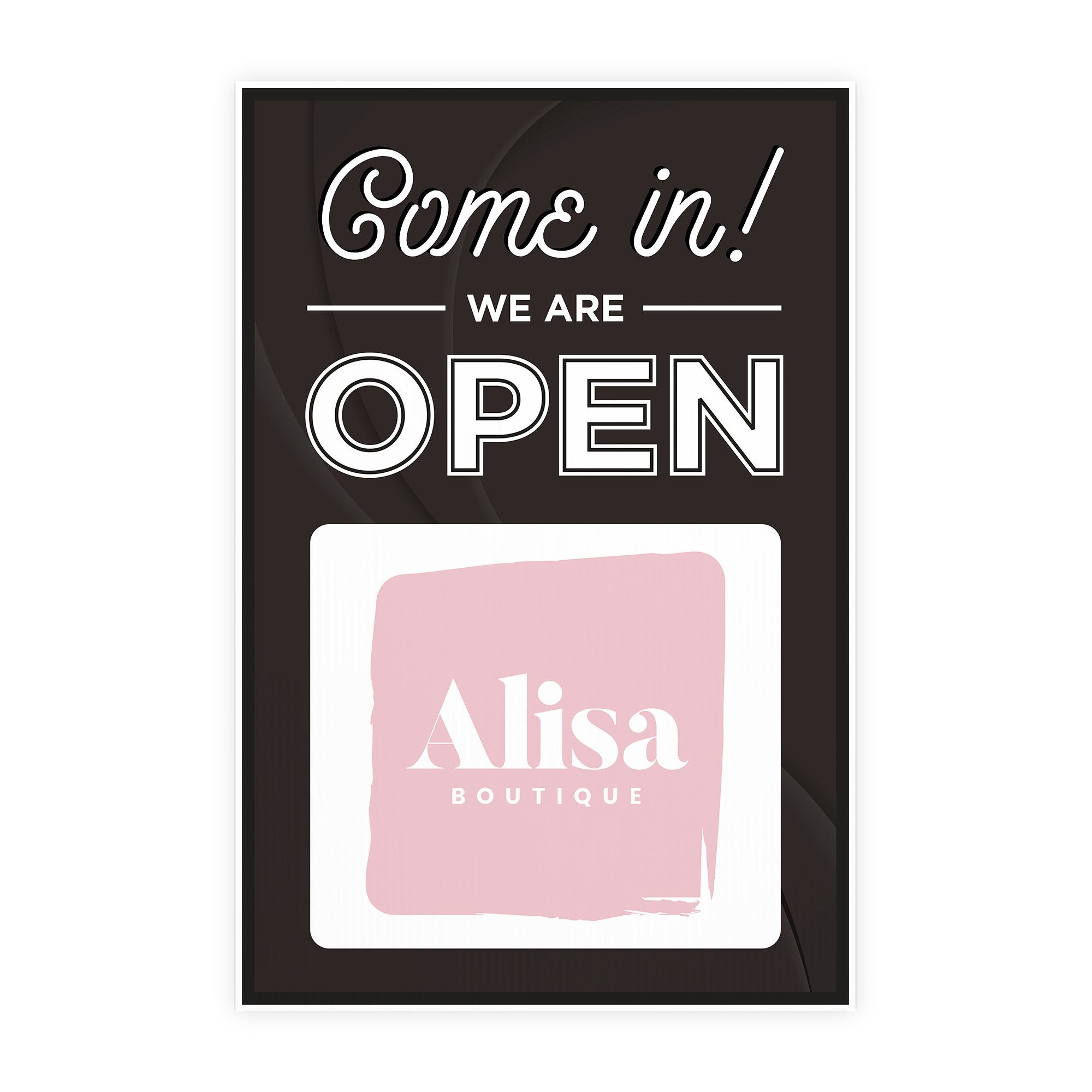 We Are Open Sandwich Board Sign with Custom Logo