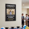 Graduation Elegant 2' x 3' Vertical Banner on a wall at a party