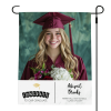 Graduation Gold Cap Garden Flag pole on right