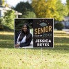 Modern Design Senior Graduation Yard Sign in a front yard