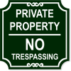 Private Property No Trespassing Engraved Sign | 12" x 12"