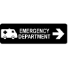 Emergency Department Right Sign