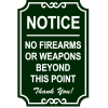 No Firearms Ornate Sign