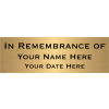 In Remembrance Of Brass Plates | 2" x 6"