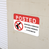 Mounted Horizontal Posted Handgun Prohibited Sign