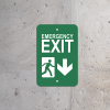 Mounted Vertical Down Arrow Emergency Exit Sign