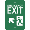 Vertical Forward Left Arrow Emergency Exit Sign
