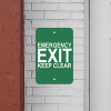 Mounted Vertical Keep Clear Emergency Exit Sign