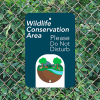 Mounted Vertical Wildlife Conservation Sign
