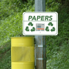 Mounted Horizontal Paper Recycling Sign