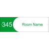Custom Text Room Name and Number Acrylic Sign Concave - 3" x 10"