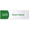Custom Text Room Name and Number Acrylic Print Sign Convex - 3" x 10"