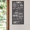 Personalized Family Rules Poster Sign Hung Up on a Wall Next to a Window