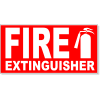 Fire Extinguisher Engraved Plastic Sign | 4" x 8"