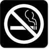 No Smoking Symbol Engraved Plastic Sign