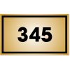 Rectangle Number Sign | 3" x 5"