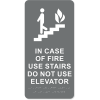 ADA In Case of Fire Use Stairs Icon Sign | 12" x 6"