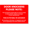 Funny Door Knockers Please Note Engraved Sign