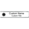Engraved Cubicle Name Plate with Aluminum Holder - Large