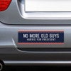 No More Old Guys | Harris Bumper Sticker on a gray car