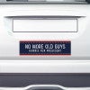No More Old Guys | Harris Bumper Sticker Oon a white car
