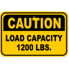 Caution Load Capacity Custom Pounds Aluminum Sign | 12" x 18"