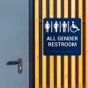 All Gender Restroom ADA Sign near a bathroom door