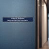 2 x 12 silver aluminum wall holder for a name plate