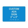 Custom ADA Sign Horizontal 2" x 3"