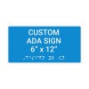 Custom ADA Sign Horizontal 6" x 12"