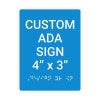 Custom ADA Sign Vertical 4" x 3"